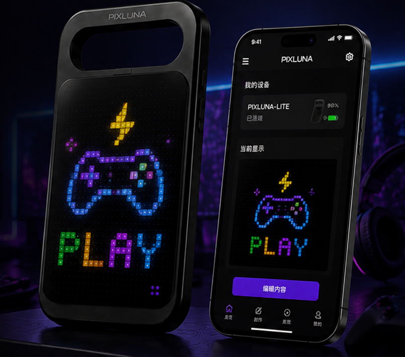 PIXLUNA 三步创作和上屏流程示意